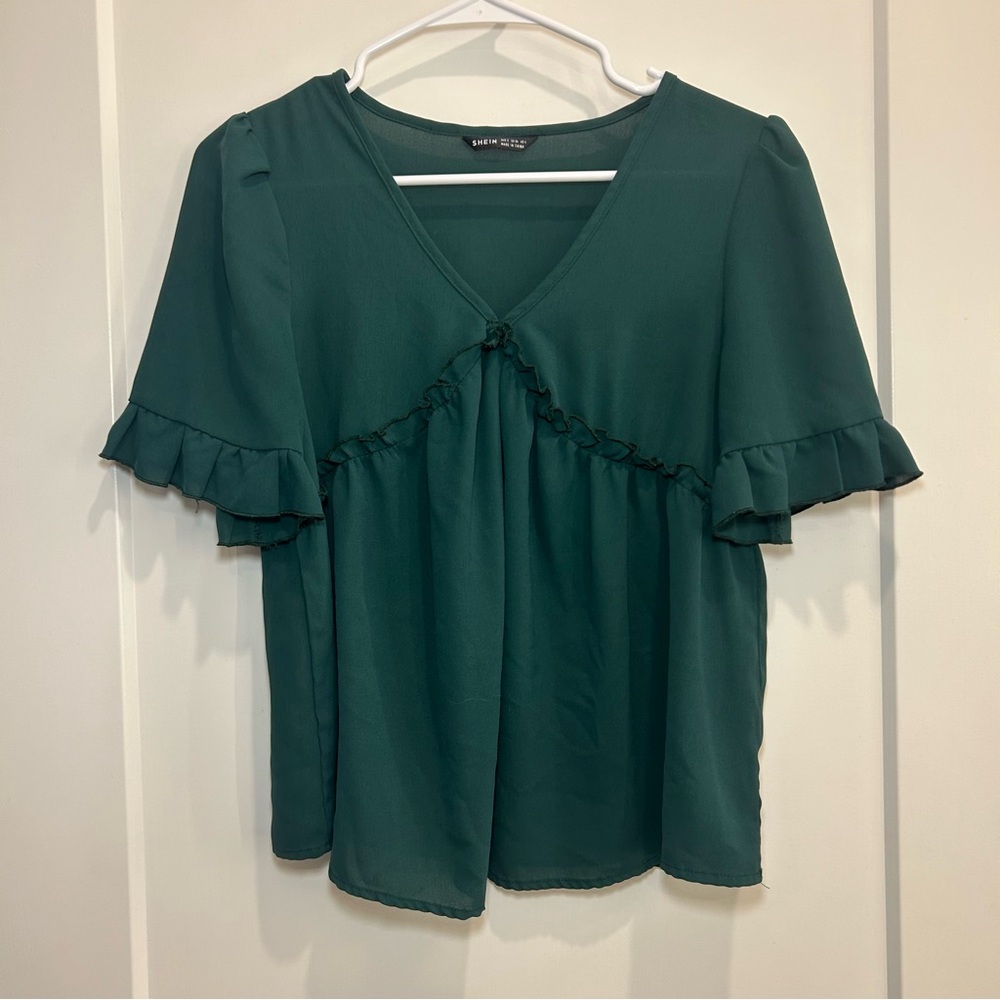 Green blouse